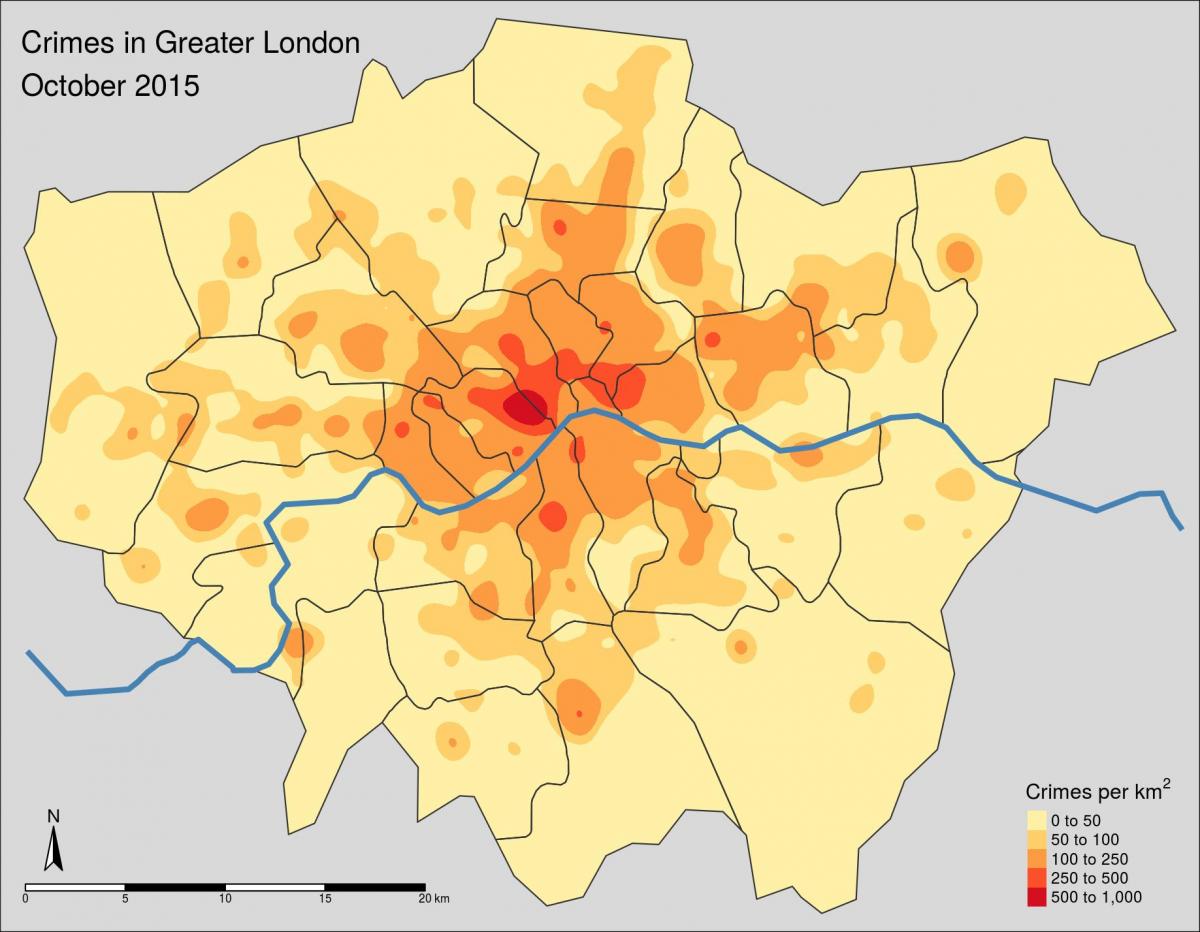 mappa della criminalità Londinese