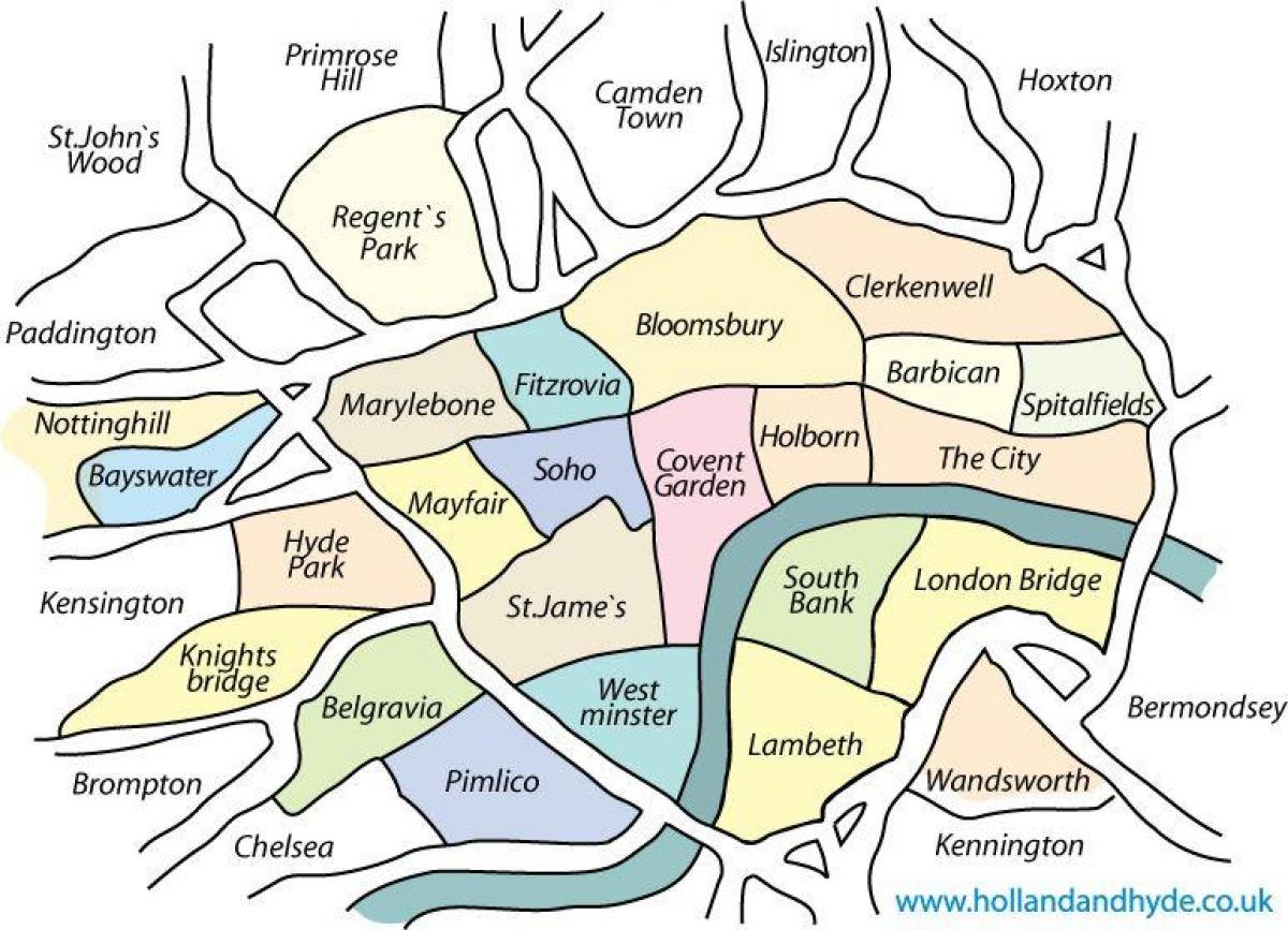 quartiere mappa di Londra