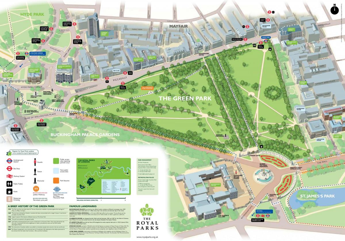 mappa di parco Verde Londra