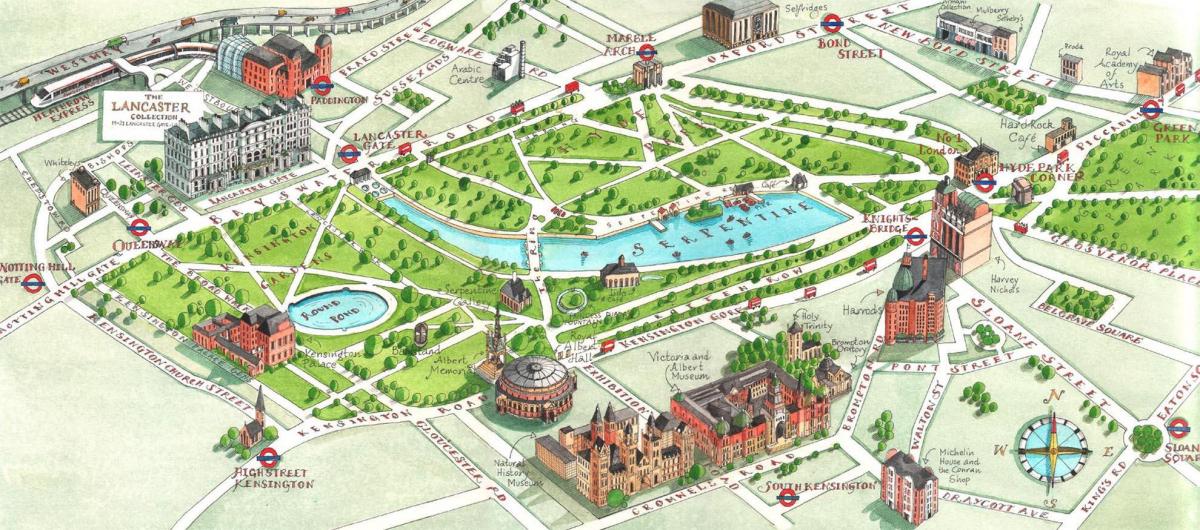 mappa di holland park di Londra