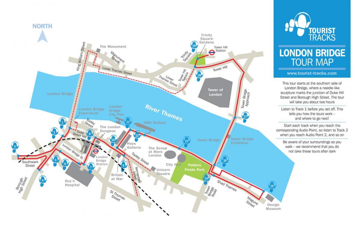 mappa di ponte di Londra