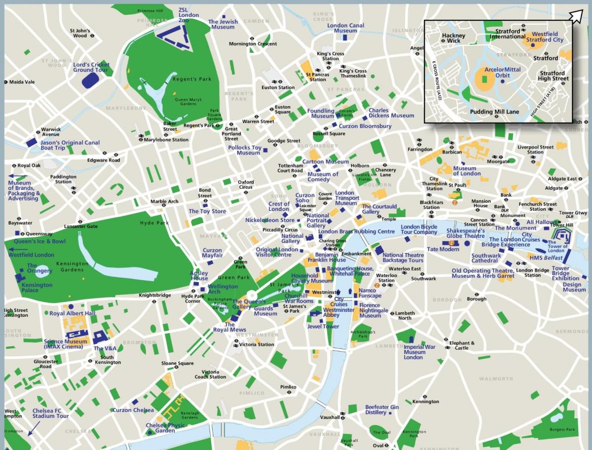 mappa della città di Londra