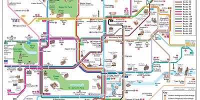 Mappa di autobus di Londra