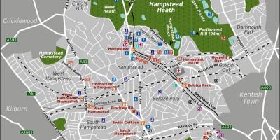 Mappa di Hampstead, Londra