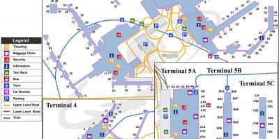 Mappa di heathrow terminal
