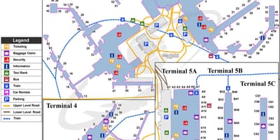Mappa dell'aeroporto di heathrow