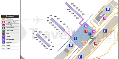 Mappa dell'aeroporto di Stansted