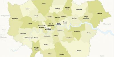 La mappa dei quartieri di Londra
