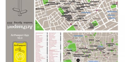 Mappa di gallerie d'arte di Londra