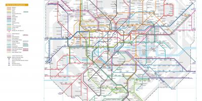 Treno mappa di Londra