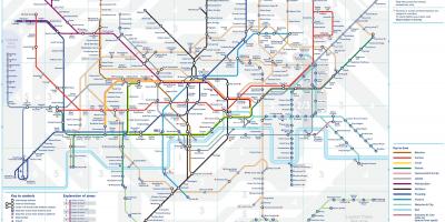 Mappa di mrt di Londra