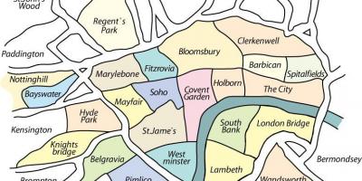 Quartiere mappa di Londra