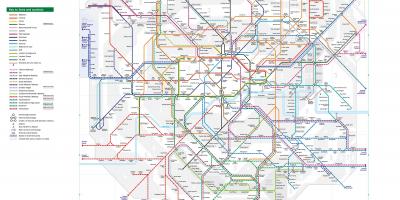 Mappa di Londra stazioni ferroviarie
